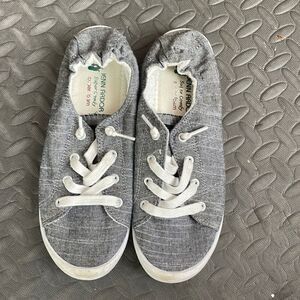 Jenn Ardor casual canvas round toe low top fixed lace up sneaker size 8